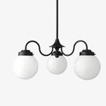 Load image into Gallery viewer, Glorica Glass Vintage Globe Chandelier - Brass 3-Light Frosted Glass Hanging Fixture
