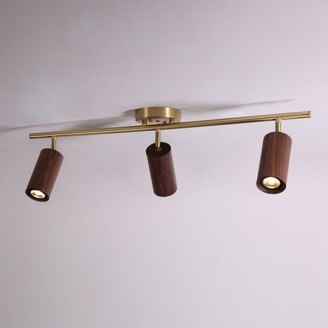 Iluminación de riel de madera Thio