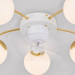 Bild in Gallery-Viewer laden, White and gold ceiling fan light in a modern interior