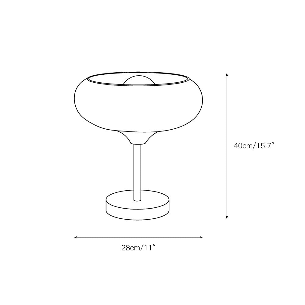 Eier-Tarte Glas Tischlampe