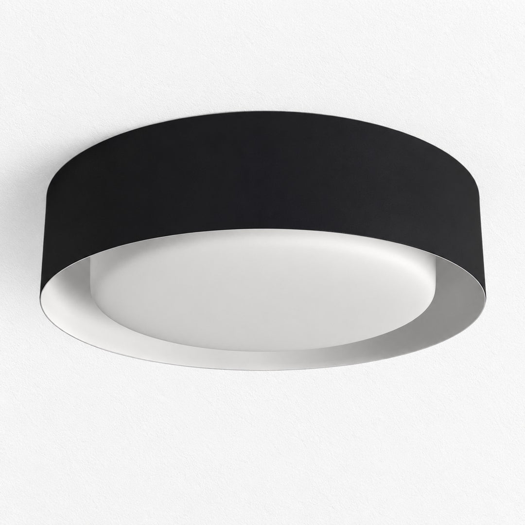 Close Ceiling Diffused Shade Metal Canopy Semi-Flush Mount