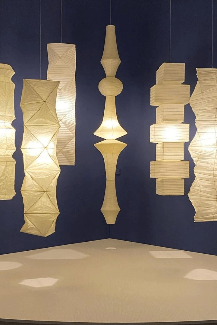 Textured Washi Paper Swag Pendant Light