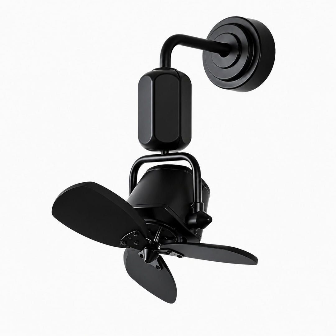 Adjustable compact fan in black