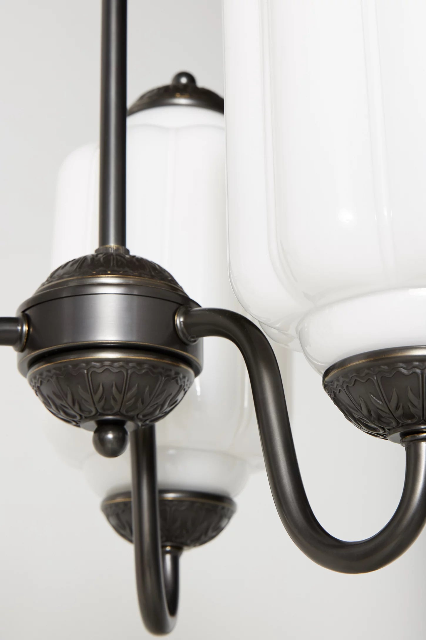 Eloise Chandelier – Milk Glass Chandelier in a Vintage Style Finish