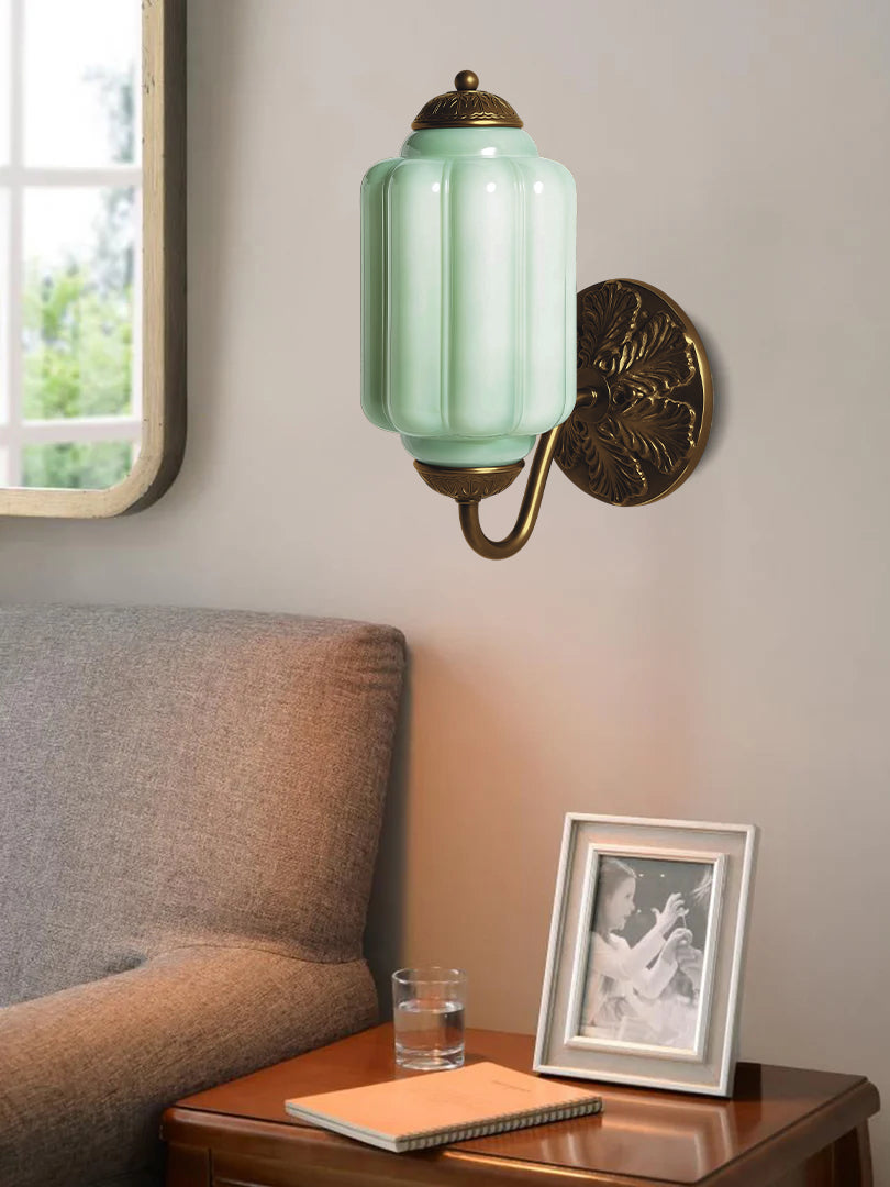 Vintage Milk Glass Sconce Bedside Hallway Eloise Wall Sconce