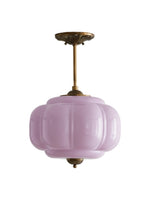 Load image into Gallery viewer, Vintage Milk Glass Semi Flush Mount Eloise Pendant Light
