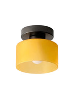 Load image into Gallery viewer, Nordic Morandi Cylinder Glass Ceiling Light – Colorful Fixture For Hallways
