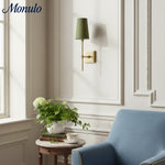 Load image into Gallery viewer, Rowan Elegant White-Linen Shade Wall Lamp – Retro Metal Wall Light for Bedroom &amp; Hallway