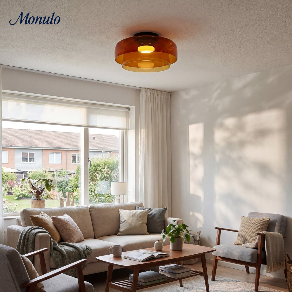 Luz de techo empotrada de vidrio multicapa escultórica Verdoma Diseño moderno escandinavo para espacios de vida