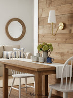 Load image into Gallery viewer, Rowan Fabric Shade Wall Sconce – Modern Industrial Light for Bedroom
