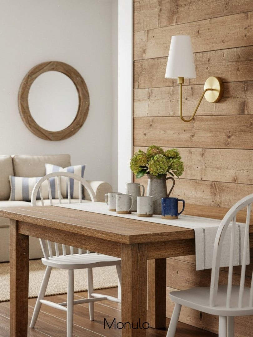 Rowan Fabric Shade Wall Sconce – Modern Industrial Light for Bedroom