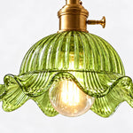 Bild in Gallery-Viewer laden, Vintage Wavy-Edge Glass Pendant Lamp