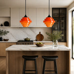 Charger l'image dans la visionneuse de galerie, Sanenos Gradient Glass Pendant Light – Retro Geometric Design
