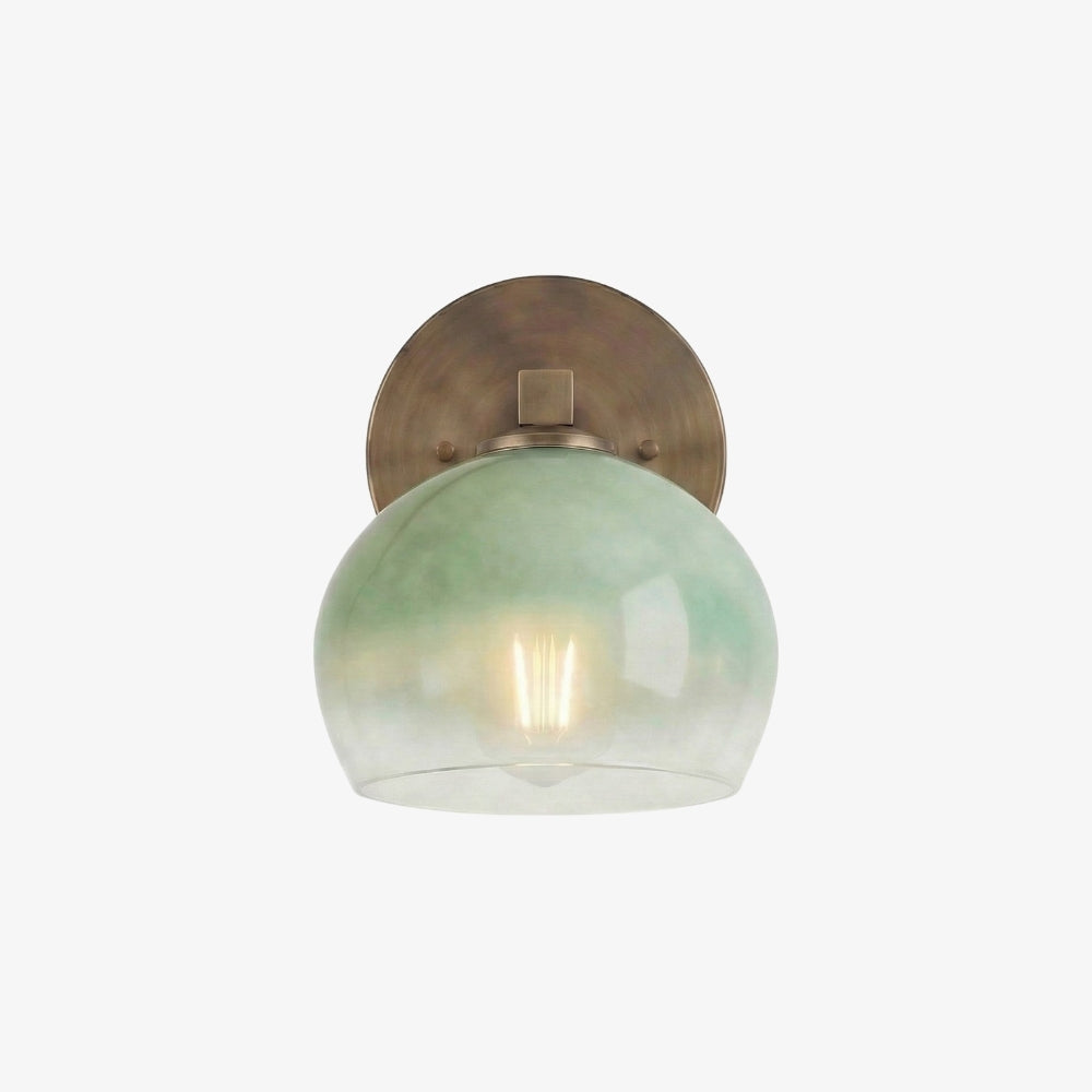 Auruca Globe Wall Light Bellflower Inspired Shape - Minimalist Metal Glass Sconce for Living Room