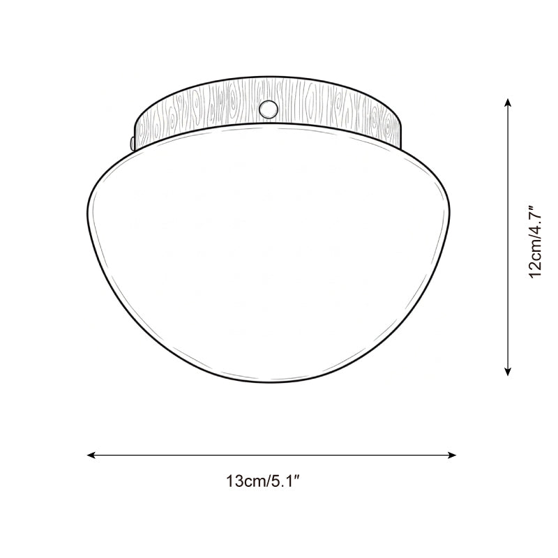 Lámpara de techo cúpula miel