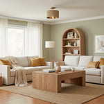 Load image into Gallery viewer, Flutera Fluted Drum Ceiling Light – Farmhouse Textured Flush Mount  Lighting for Living and Bedroom