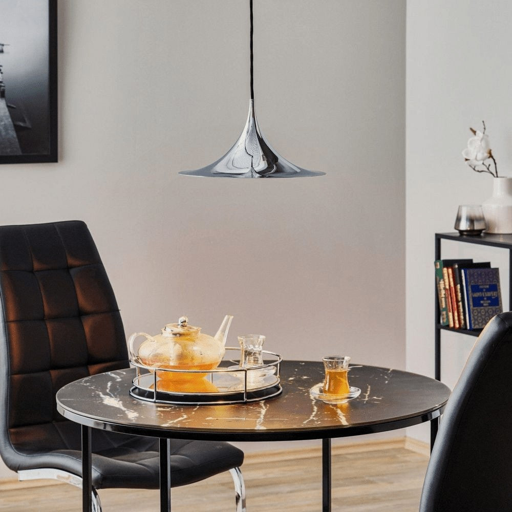 Arch-Shaped Aluminum Plug-In Pendant Light