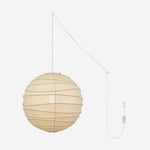 Bild in Gallery-Viewer laden, White Washi Paper Plug-In Pendant