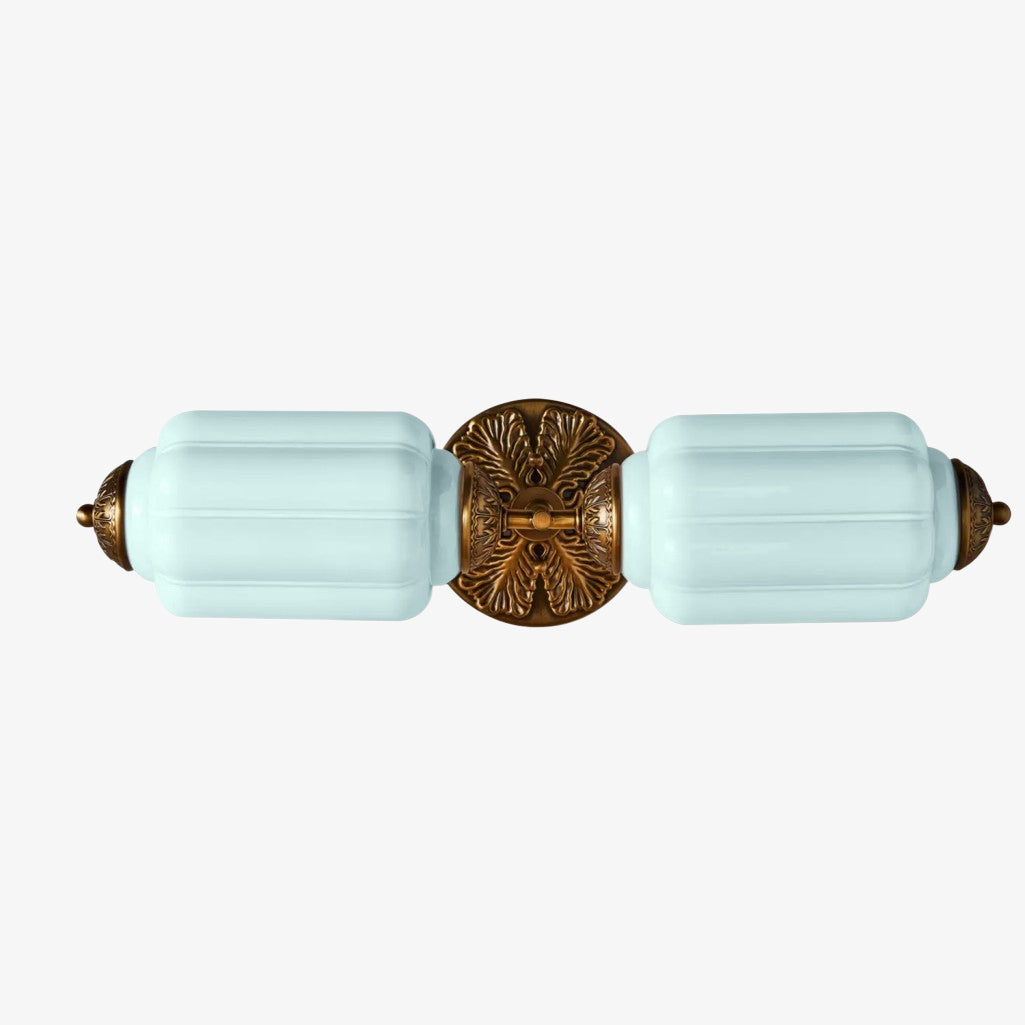 Eloise Vintage Scalloped Milk Glass Wall Sconce - Modern Accent Lighting for Bathroom and Bedroom
