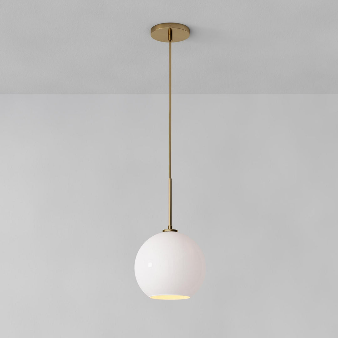 Lámpara colgante Selvion con forma de globo escultural: moderna lámpara colgante de cristal con un diseño elegante.