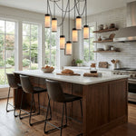 Bild in Gallery-Viewer laden, Cream Alabaster Chain Hardwired Pendant Light
