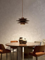 Load image into Gallery viewer, Layered Wood Plug-In Swag Pendant