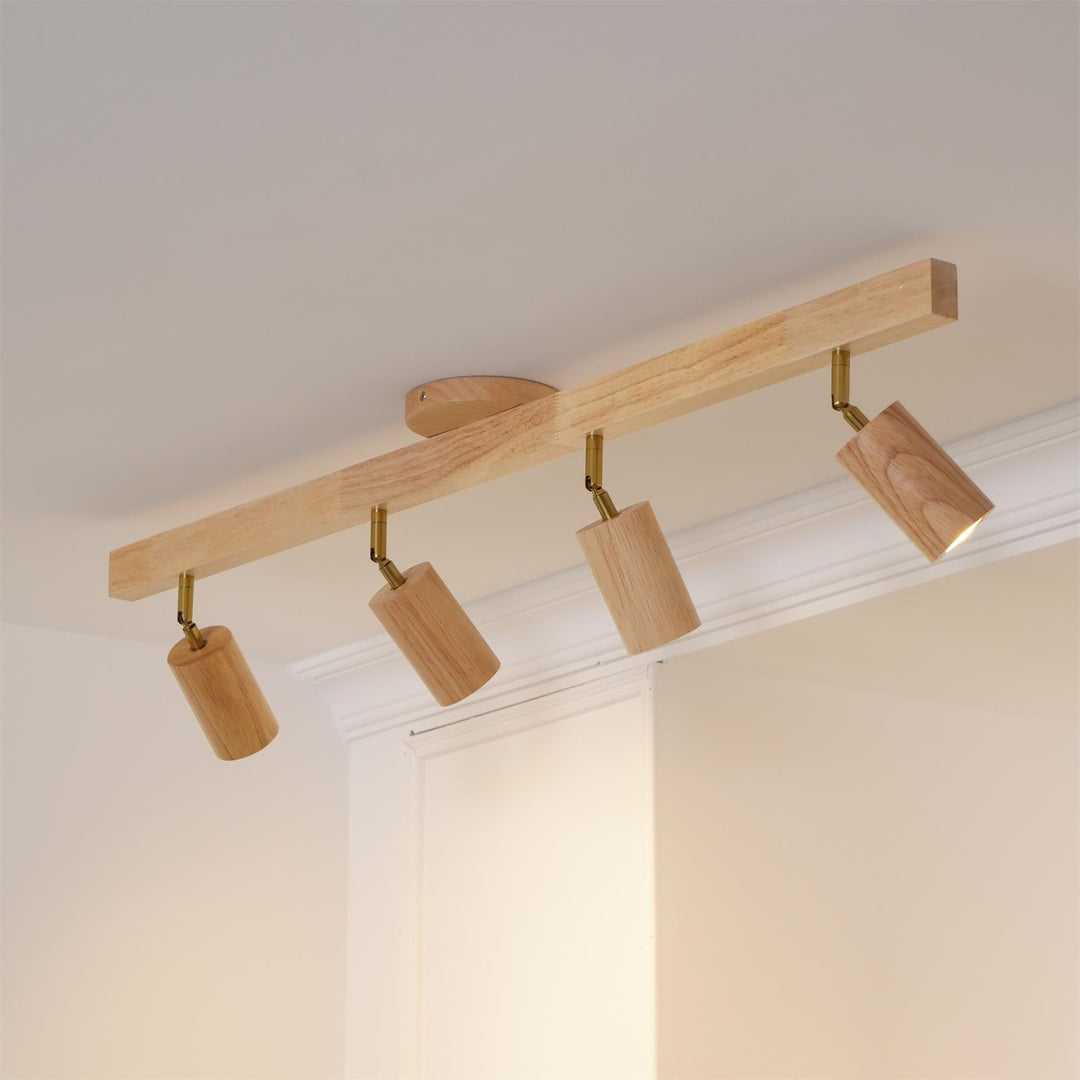 Iluminación de riel de madera Merlo