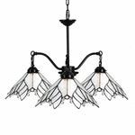 Cargar imagen en el visor de la Galería, Four-Light Stained Glass Chandelier