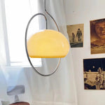 Load image into Gallery viewer, Rounded Glass Chrome Swag Pendant Light