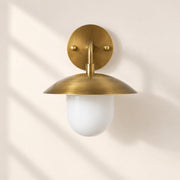 Sculptural Glass Wall Sconce with one to three lights and a metal wall mount