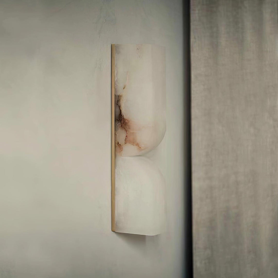 Lámpara de Pared Rectangular Moderna de Alabastro – Aplique Minimalista para Dormitorio, Pasillo y Sala