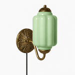 Cargar imagen en el visor de la Galería, Eloise fluted milk-glass plug-in wall sconce