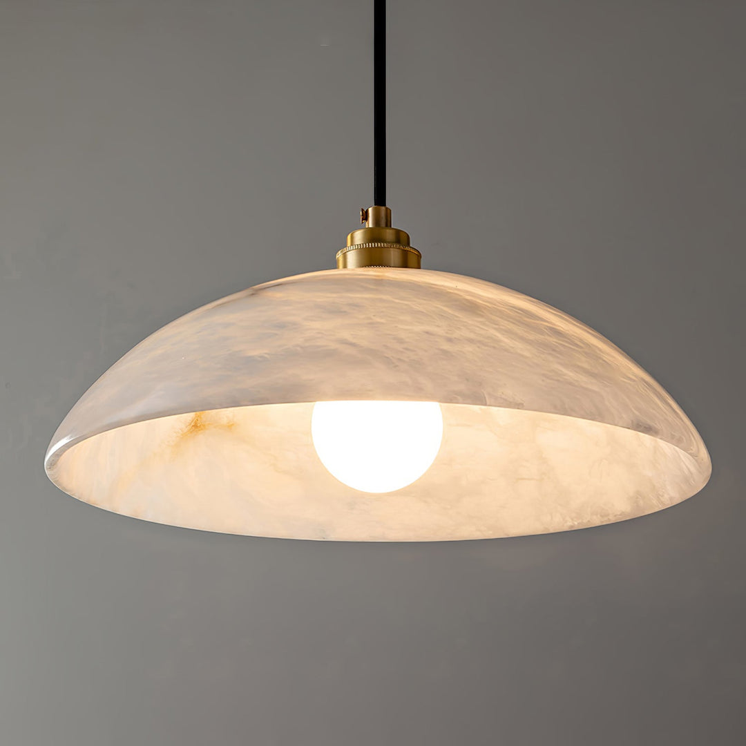 Natural Stone Plug-In Swag Pendant Light