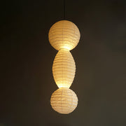Stacked Paper Plug-In Pendant Lamp