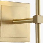 Load image into Gallery viewer, Close-up of the brushed brass square backplate