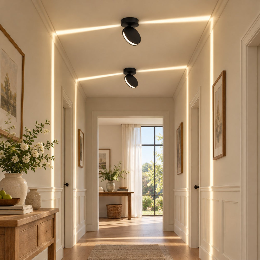 Tilting Head Round Disc Aluminium Wall Light