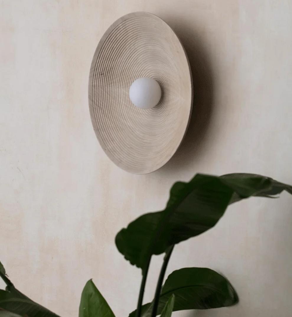 Retro Wabi Sabi Style Round Wall Light For Bedroom M44