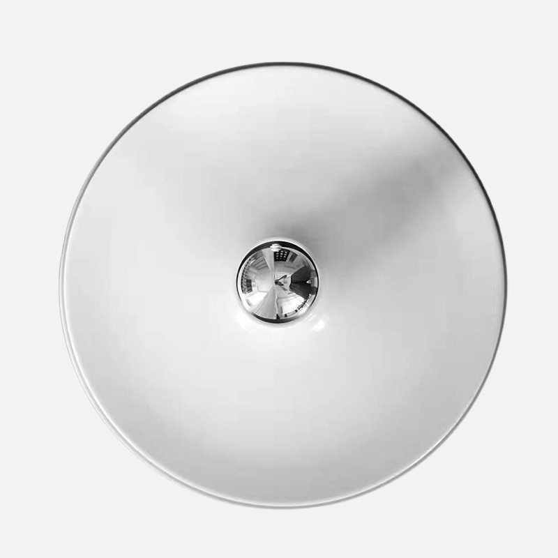 Plafonnier contemporain Space Age Disc, finition chromée