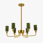 Charger l'image dans la visionneuse de galerie, Green Jade Candle-Arm Chandelier