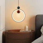 Load image into Gallery viewer, Travertine Circular Form Plug-In Pendant
