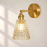 Load image into Gallery viewer, Nordic Brass Colored Glass Wall Lamp