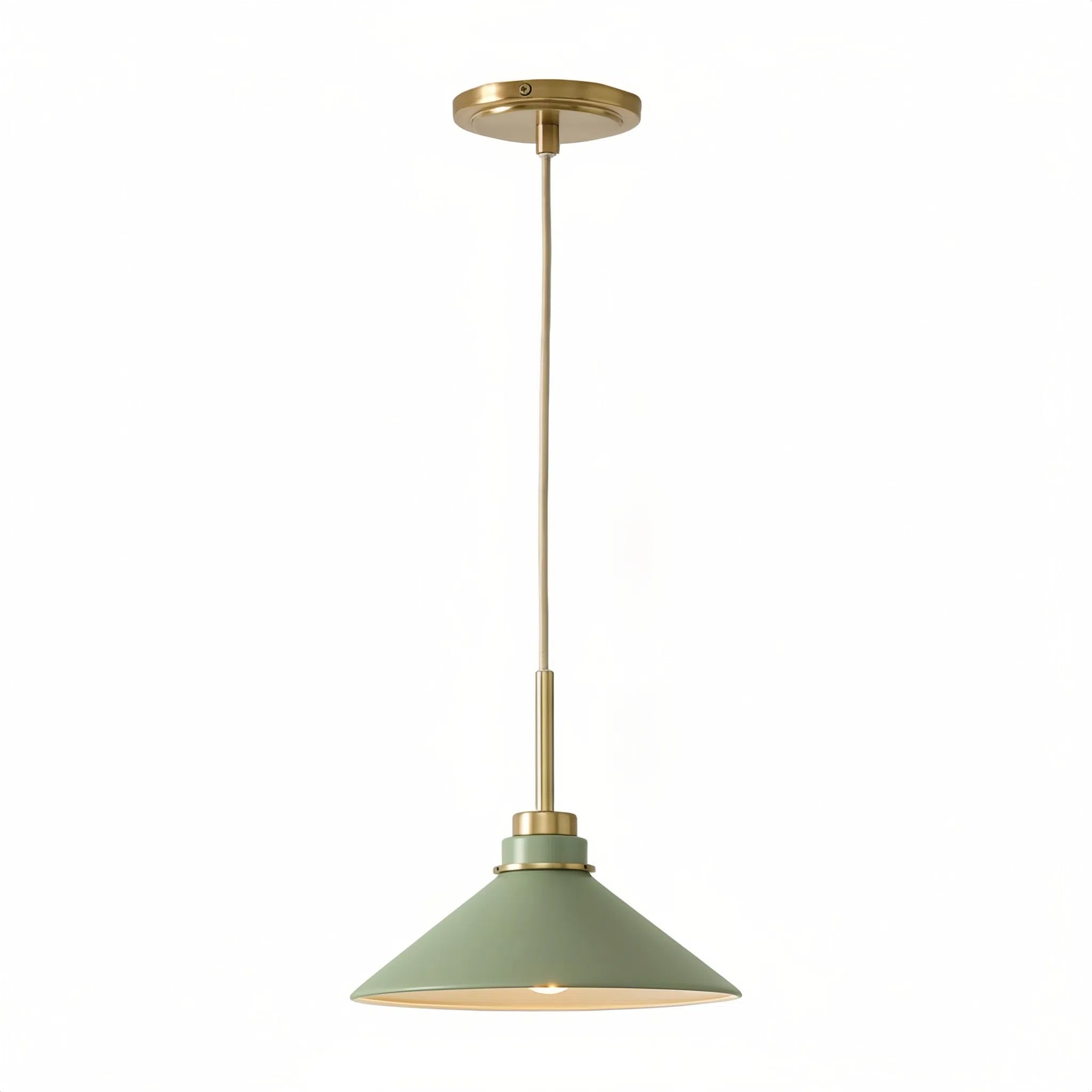 Aurenza Modern Farmhouse  Cone Pendant Light – Dimmable Kitchen and Entryway Lighting
