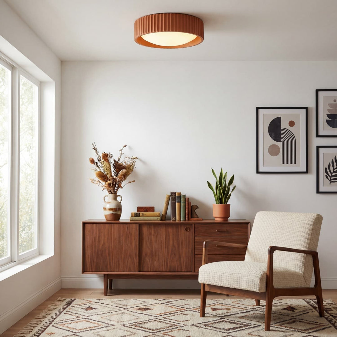Acrion Round Ceiling Light - Modern Acrylic Light for Bedroom