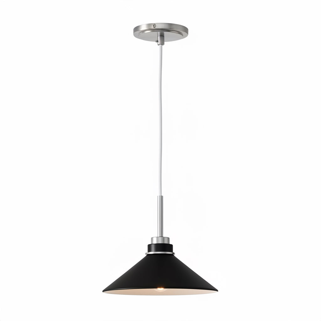 Aurenza Modern Farmhouse  Cone Pendant Light – Dimmable Kitchen and Entryway Lighting