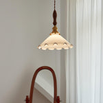 Load image into Gallery viewer, White Sculptural Glass Plug-In Pendant