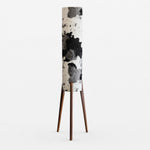 Bild in Gallery-Viewer laden, Cow Print vintage fabric cylinder floor lamp