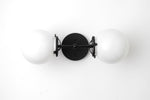 Charger l&#39;image dans la visionneuse de galerie, Lumio Globe Art Deco Vanity Light -  Opal Globe Bathroom Sconce
