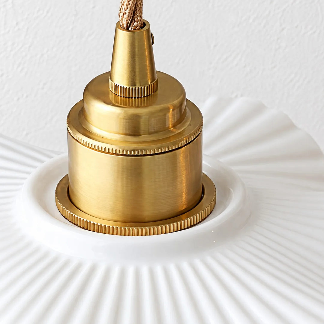 Vintage Ceramic Wave Pendant Lamp