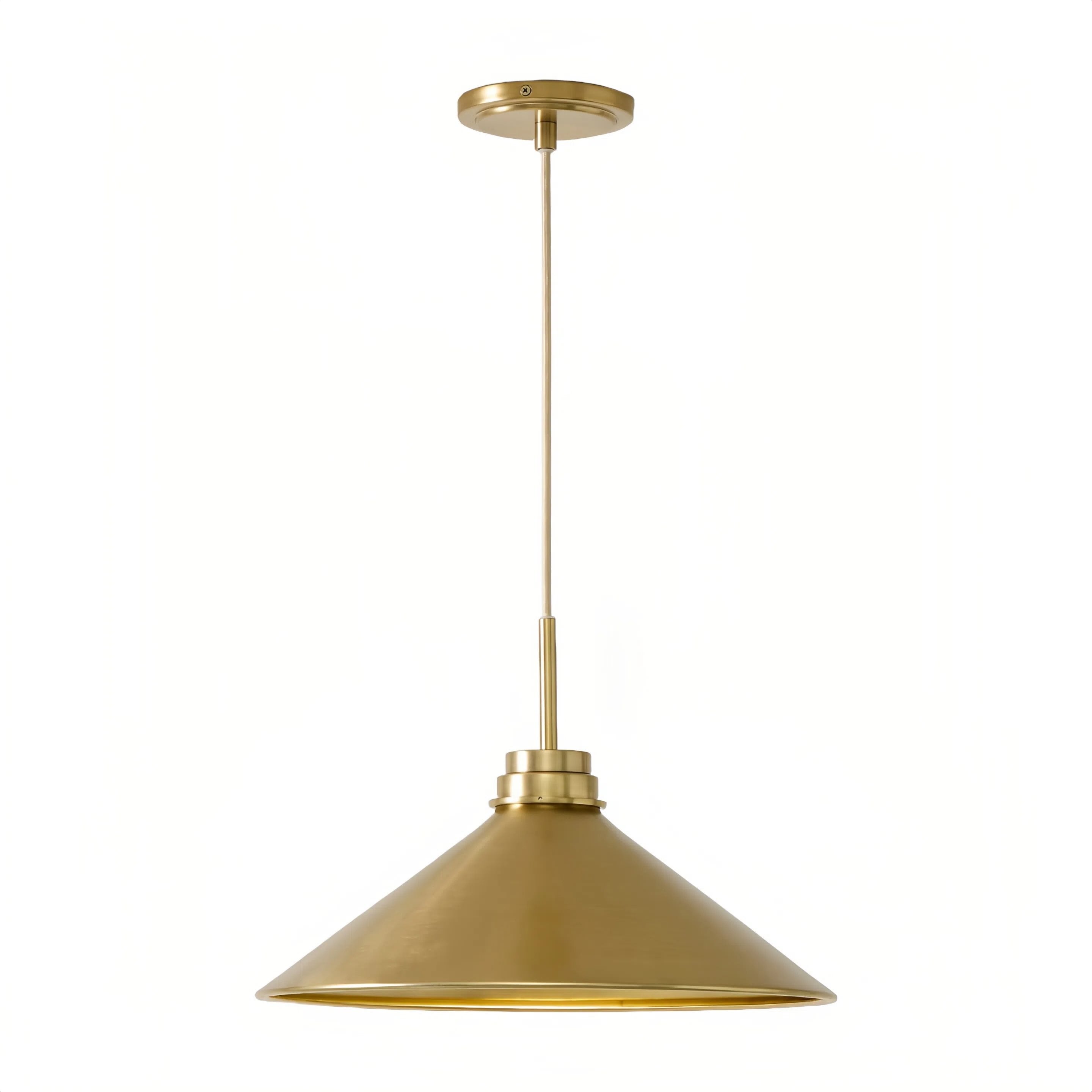 Aurenza Modern Farmhouse  Cone Pendant Light – Dimmable Kitchen and Entryway Lighting
