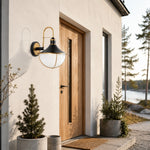 Bild in Gallery-Viewer laden, Black and Gold Outdoor Wall Lantern